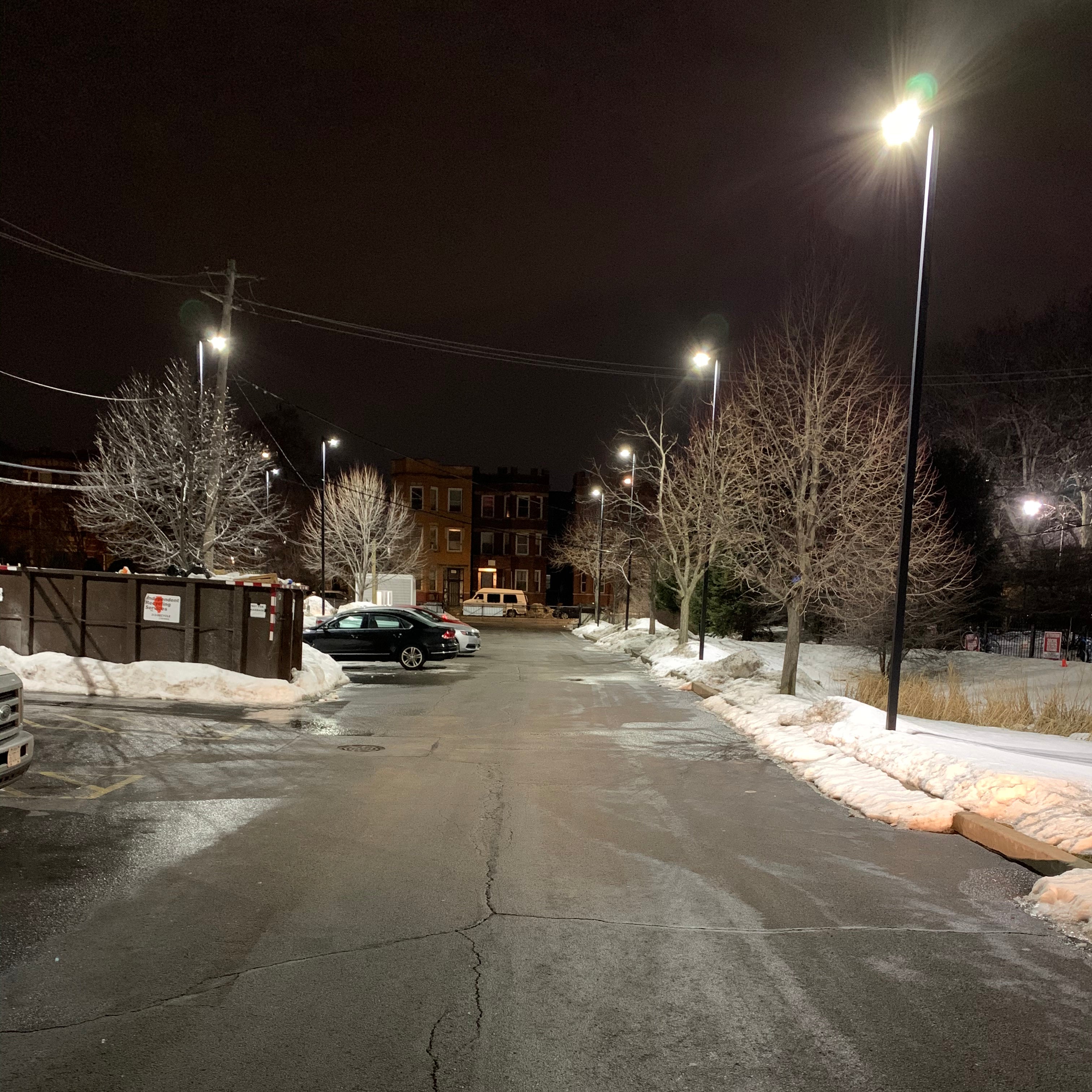 Shoebox LED Lighting for Nonprofit Area Lighting Project Wisconsin