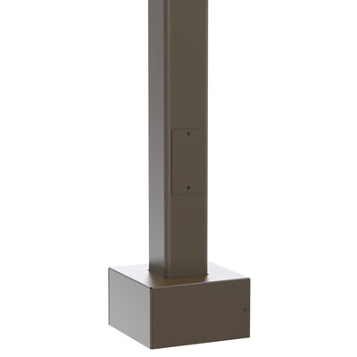 Square Straight Aluminum Anchor Base Light Pole