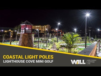 Lighthouse Cove Mini Golf | Fiberglass Light Poles for Coastal Lighting Applications