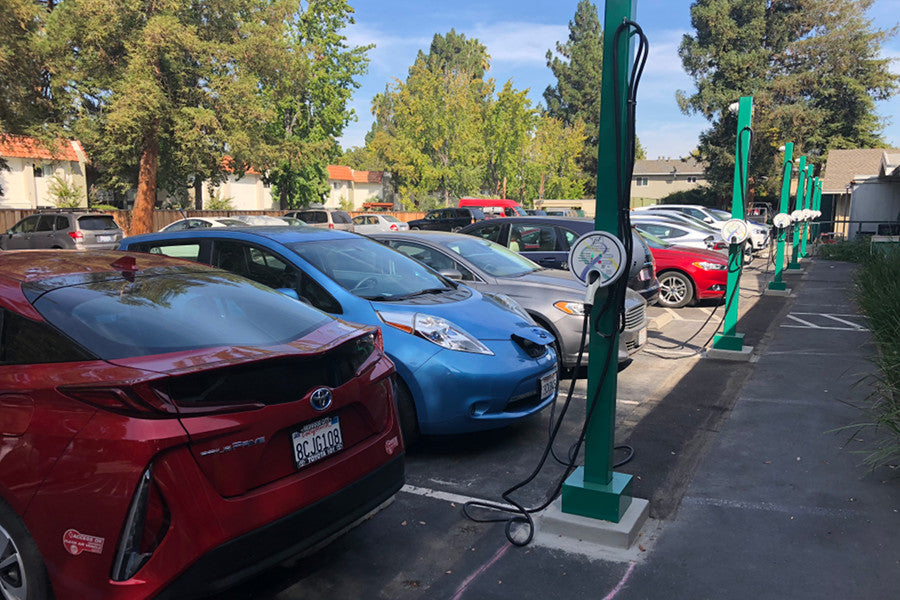 The Harker School EV Charging Station Poles | San Jose, California