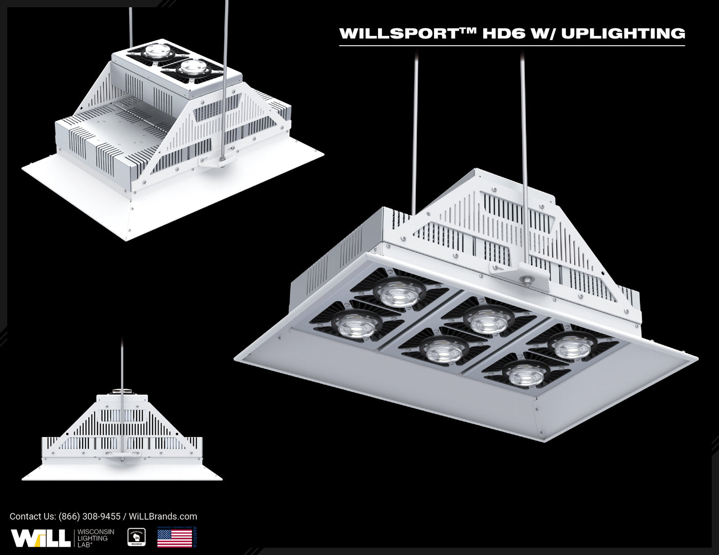 WiLLsport® HD6 High Bay w/ Uplighting