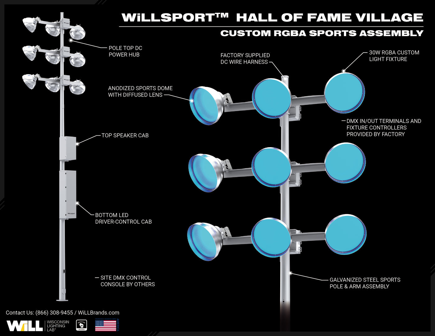 WiLLsport® Custom RGBA Sports Assembly