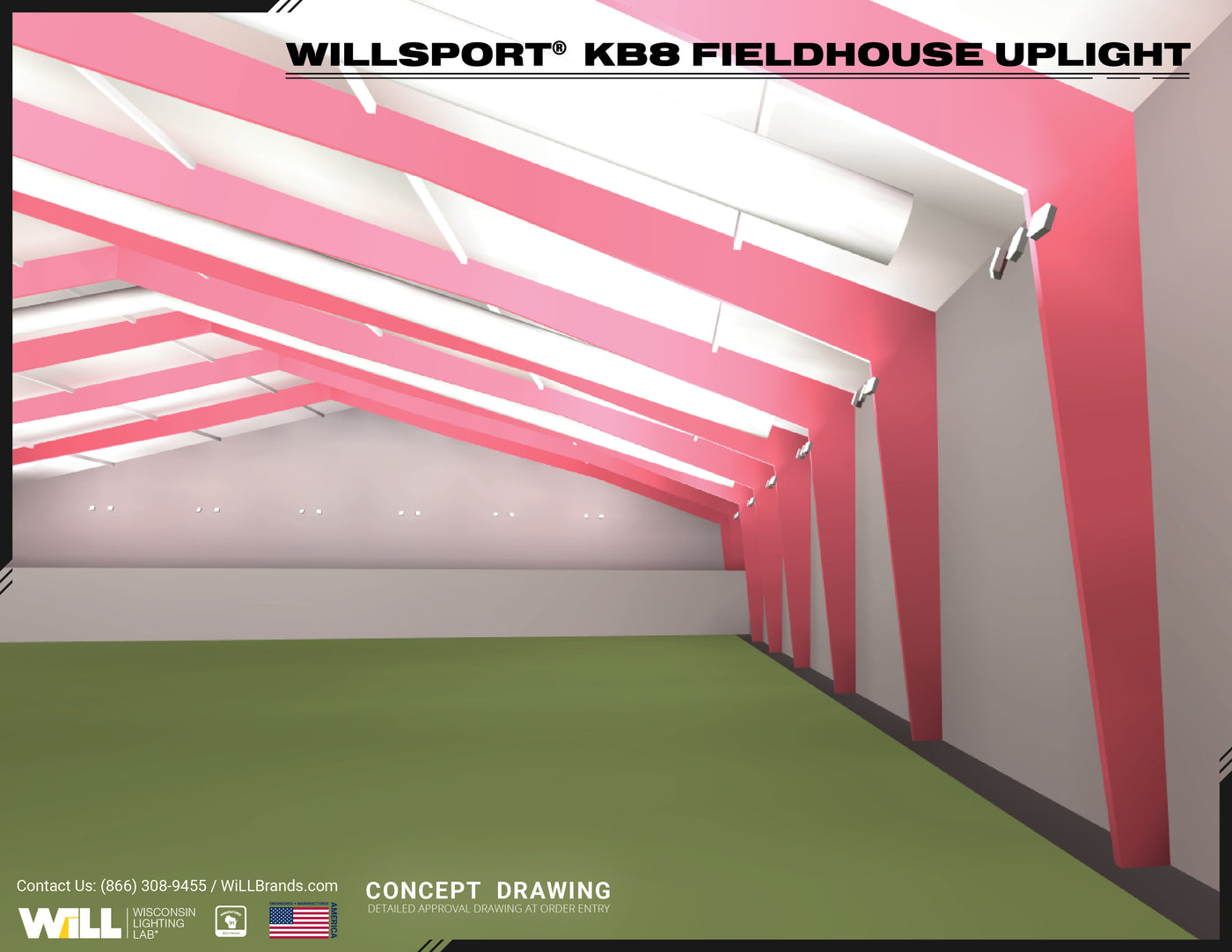 WiLLsport® KBX Field House Uplight