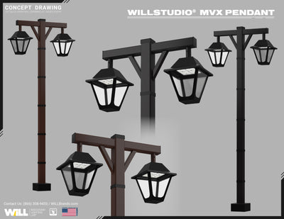 WiLLstudio® MVX Pendant-Style Boardwalk Lighting