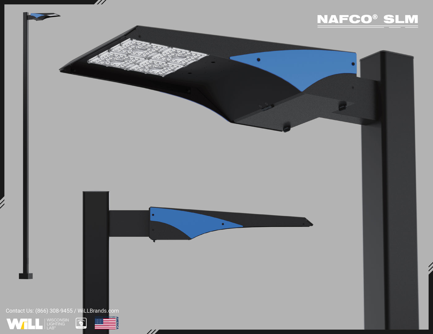 NAFCO® SLM with Custom Blue Side Plate