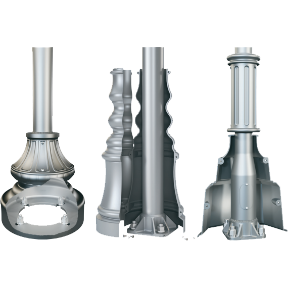 Huntington Decorative Aluminum Anchor Base Light Poles – Wisconsin