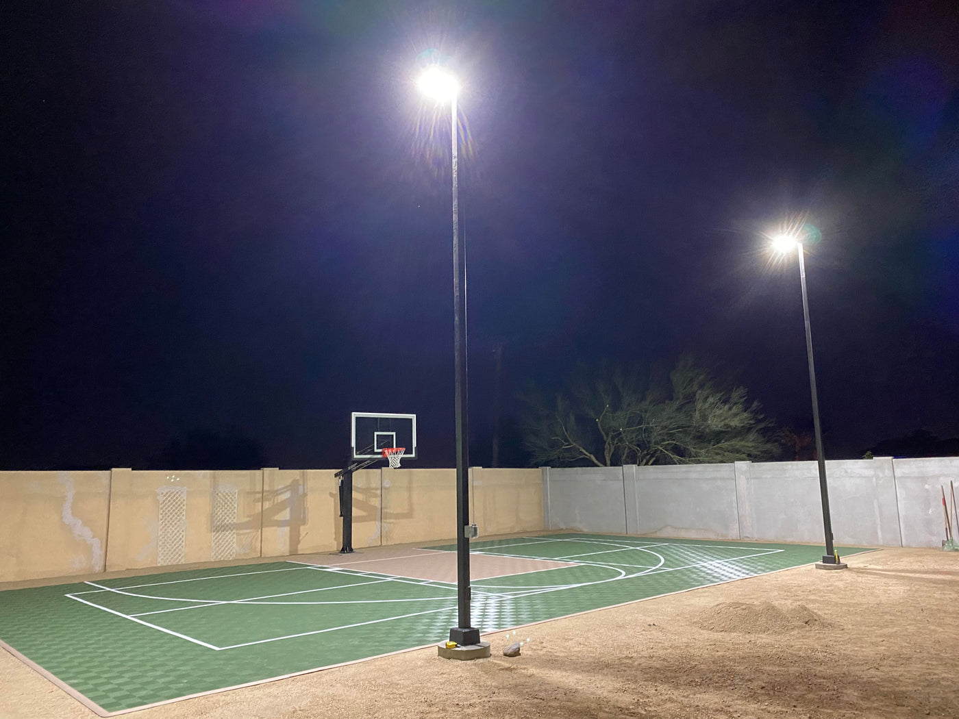 LED Lighting for Backyard Basketball Court In Arizona