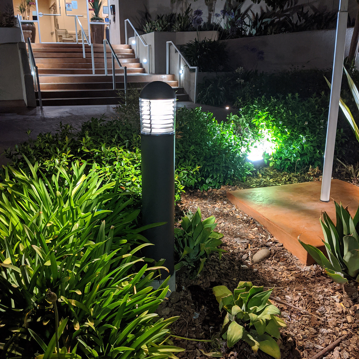 Condo Complex LED Bollard Walkway Lighting Application