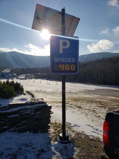 Solar Panel Light Poles for Killington Ski Resort in Vermont