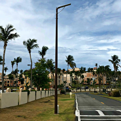 Fiberglass Light Poles for Sidewalks & Roadways in Puerto Rico