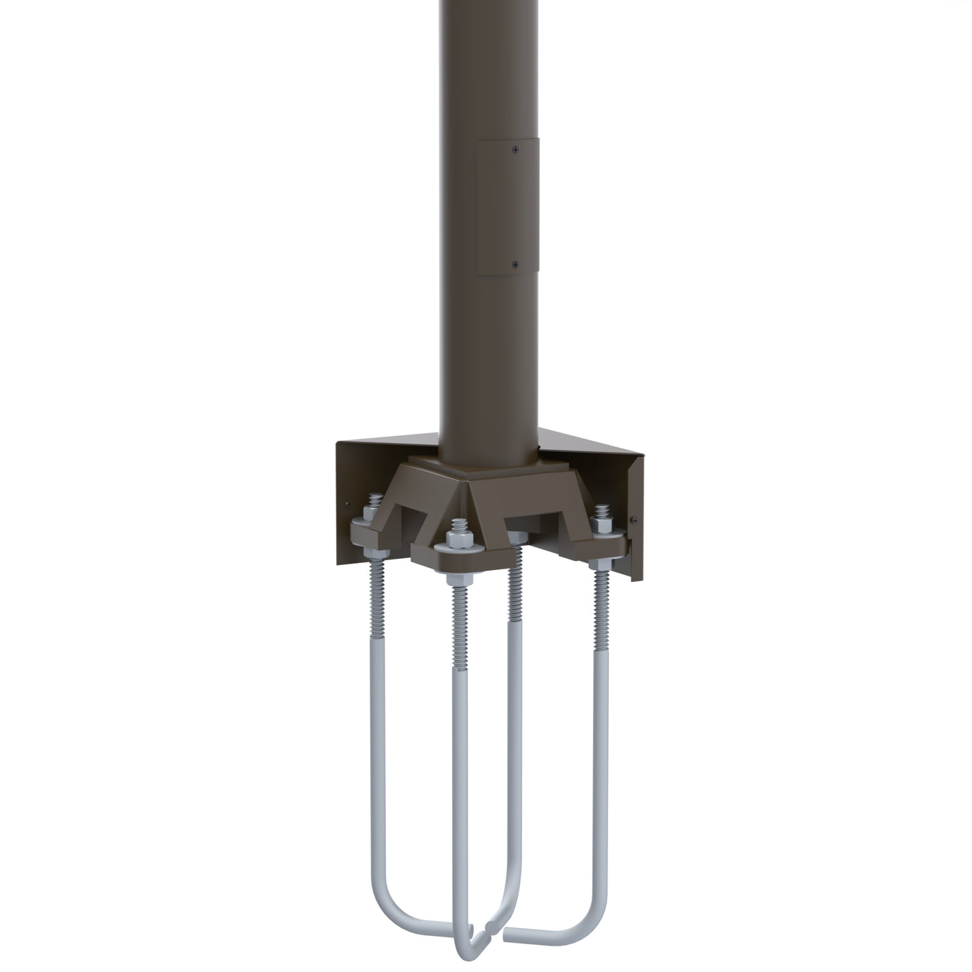 Round Straight Aluminum Anchor Base Light Poles – Wisconsin Lighting ...