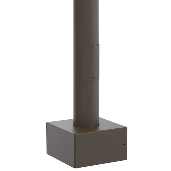 Round Straight Aluminum Anchor Base Light Poles