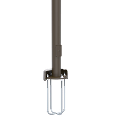 Round Straight Steel Anchor Base Light Pole with Anchor Bolts