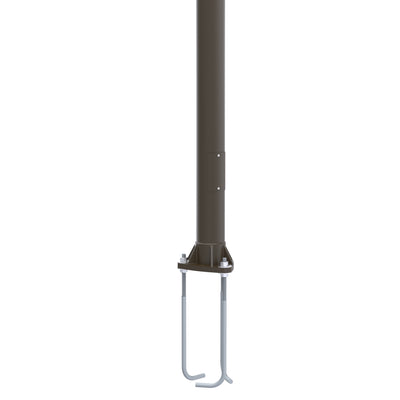 Round Straight Aluminum 3-Bolt Base Light Pole with Anchor Bolts