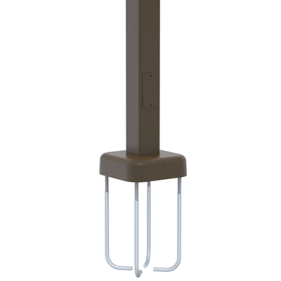 Square Straight Aluminum Hinged Base Light Pole with Anchor Bolts