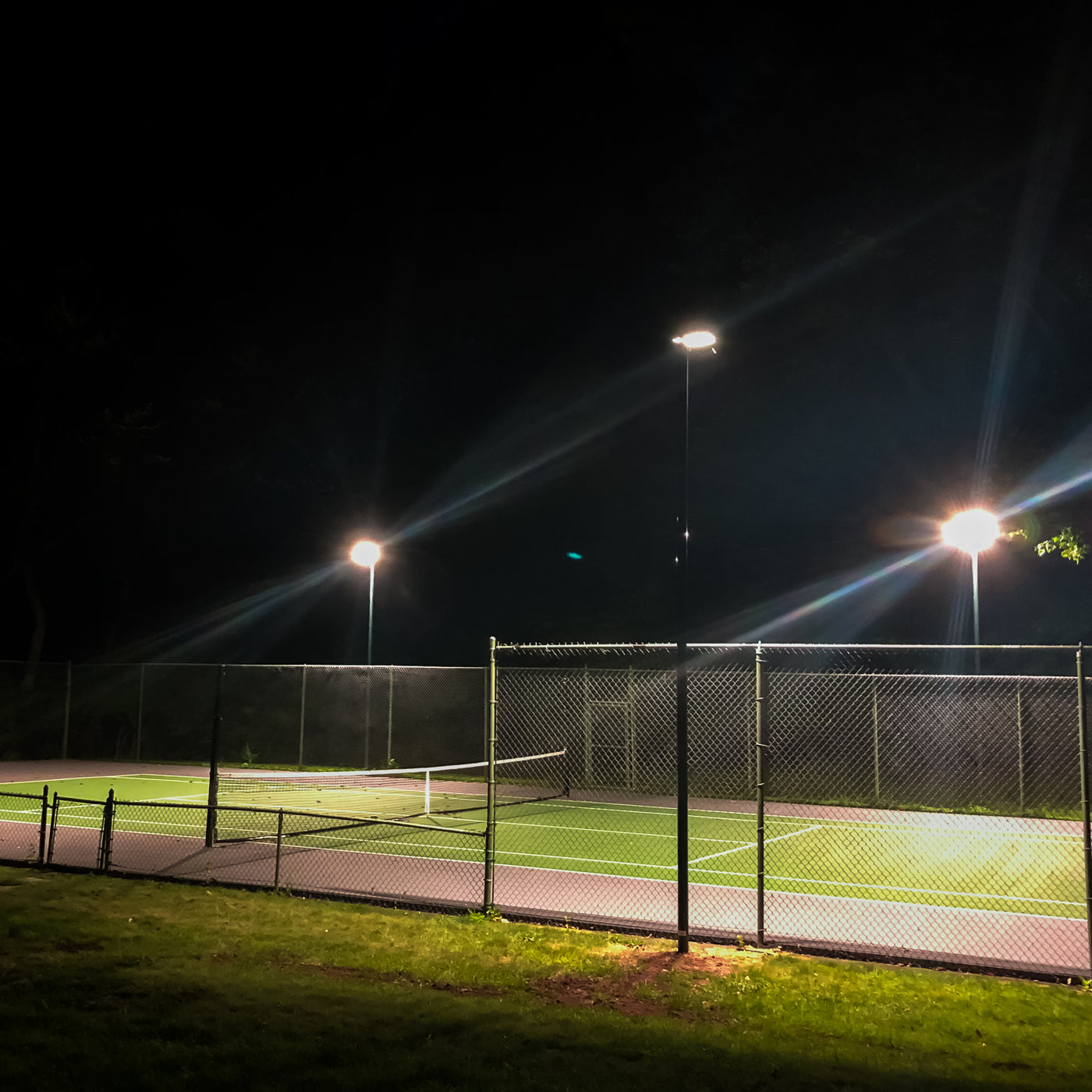 Tennis Court Lighting Package | 4000K Shoebox Fixtures + Direct Burial Poles