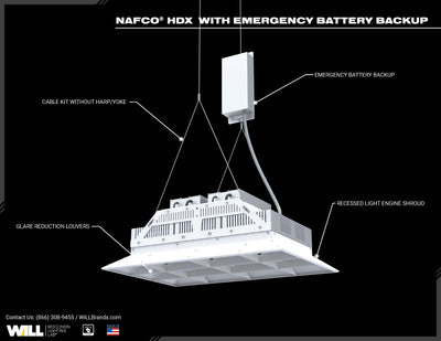 WiLLsport® HD6 High Bay feat. Emergency Power Source