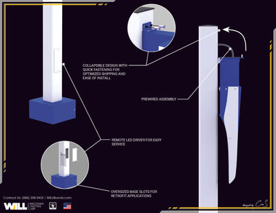 NAFCO® NTX LED Lighting System - Blue + White Color Scheme