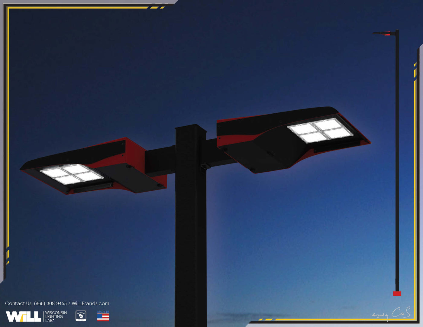 NAFCO® NTX LED Lighting System - Black + Red Color Scheme