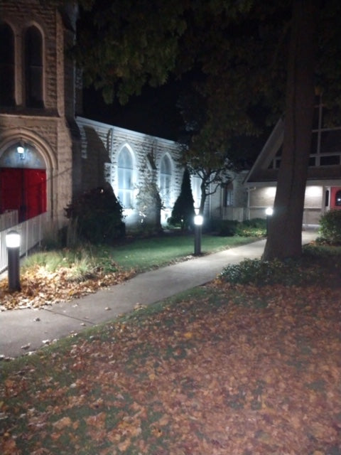 LED Bollard Light Fixtures for Church Sidewalk