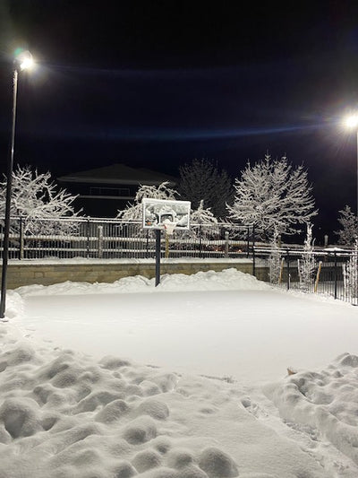 Mountain-Side Backyard Basketball Court LED Lighting System