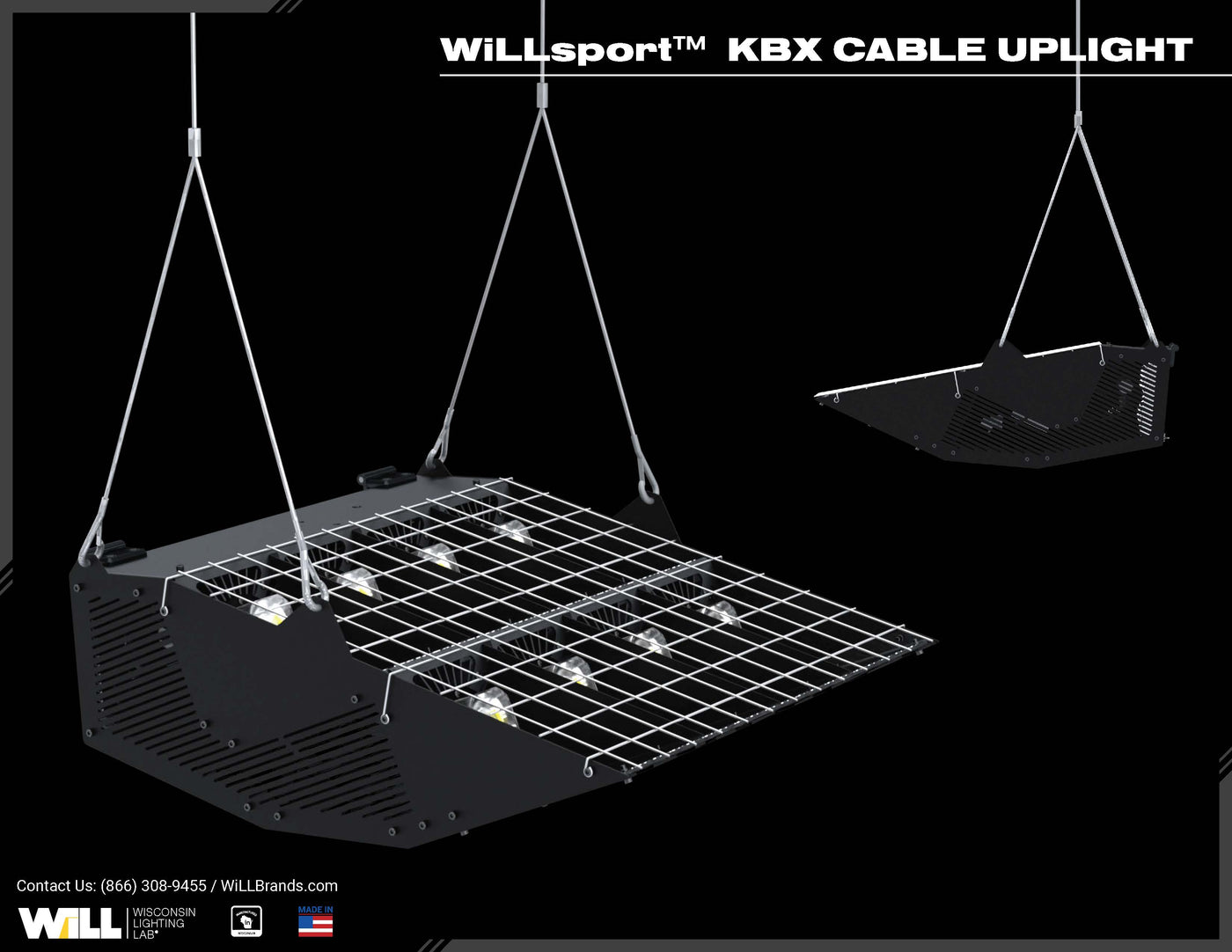 WiLLsport® KBX Wire Cable Mount for Uplight Application