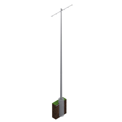 Sport Lighting Pole and Cross Arm detail
