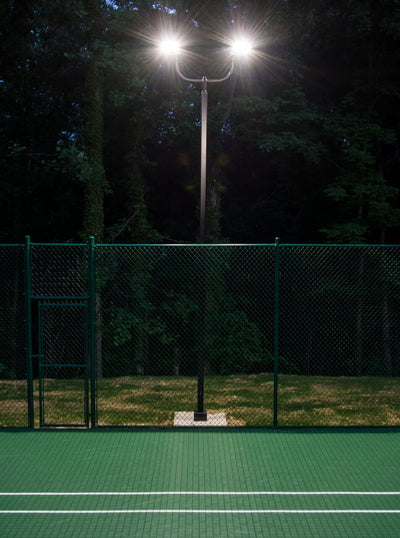 Incredible Backyard Basketball Court in Moseley, VA - Light Pole + Light Fixture Packages