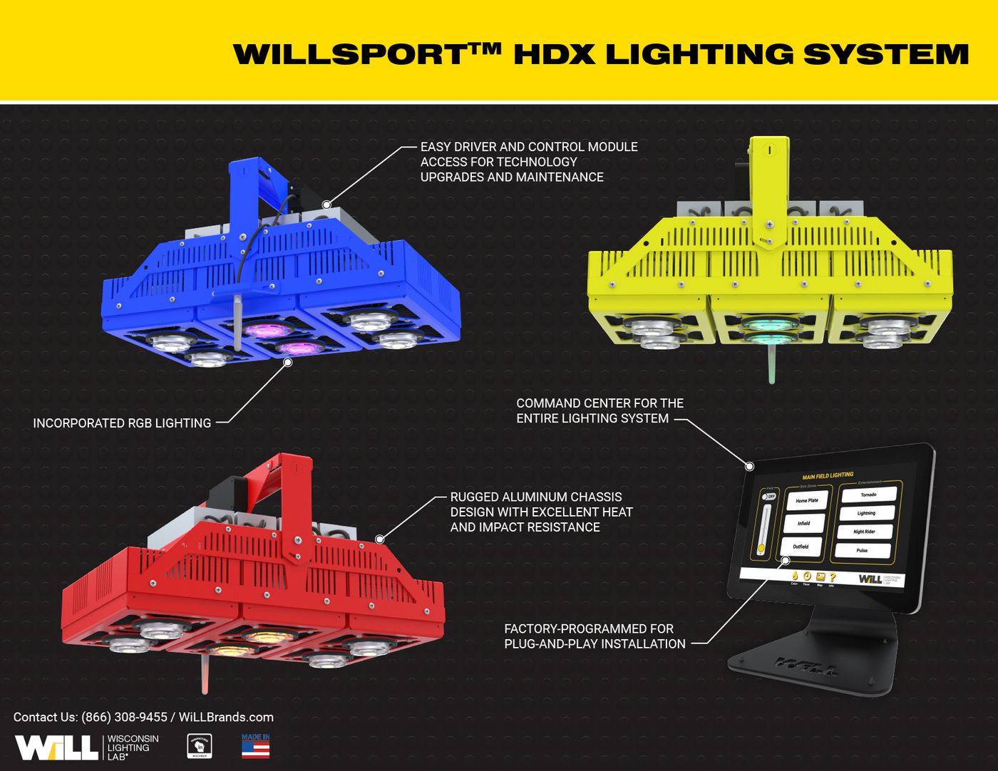 WiLLsport® HD6 High Bay feat. Custom-Matched Color Finishing