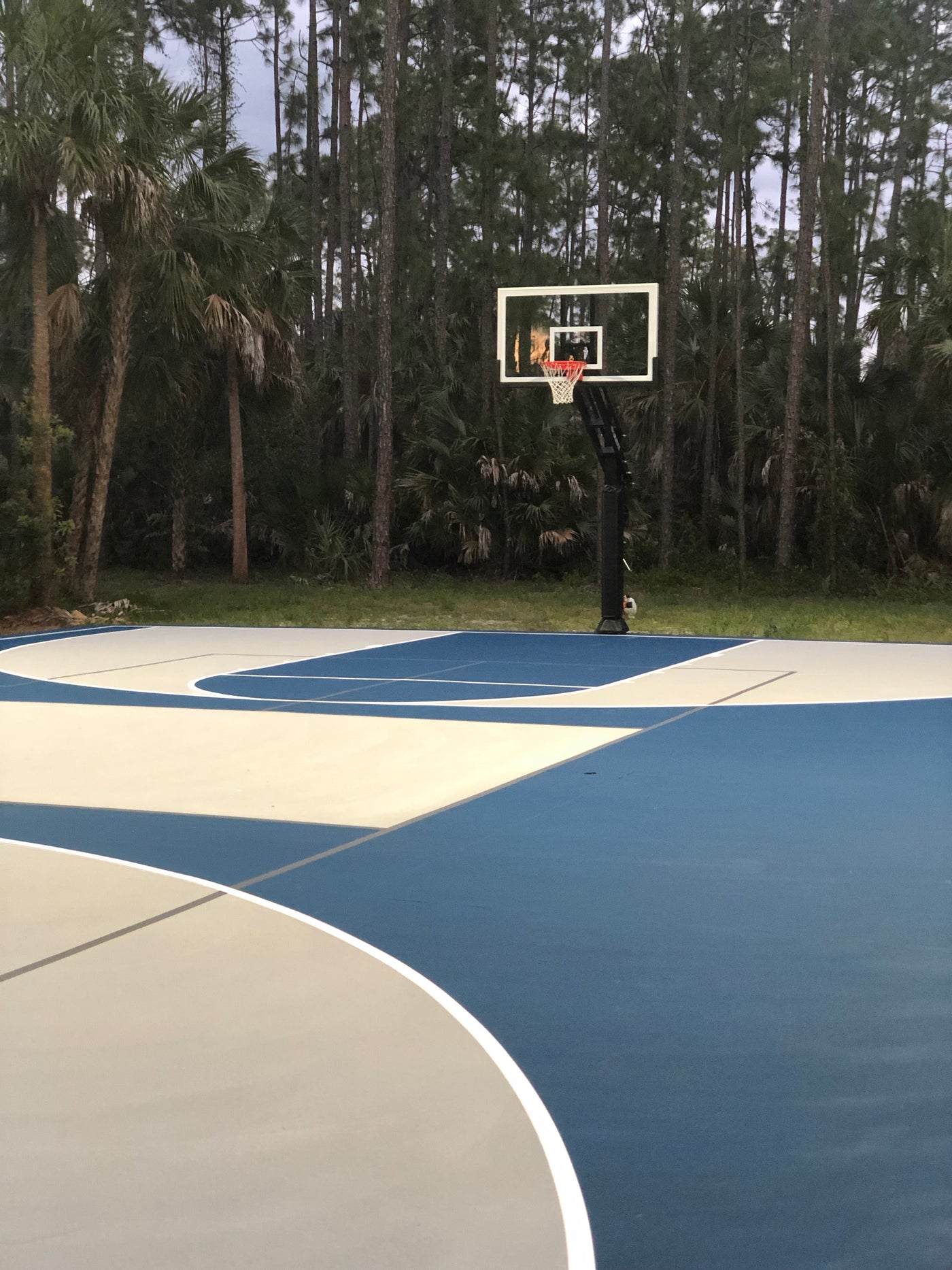 Private Residential Backyard Sports Court Lighting Application