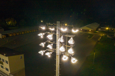 Replacement LED Lighting for High School Football Field | Corunna, MI