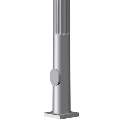 Round Tapered Steel Fluted Anchor Base Light Pole